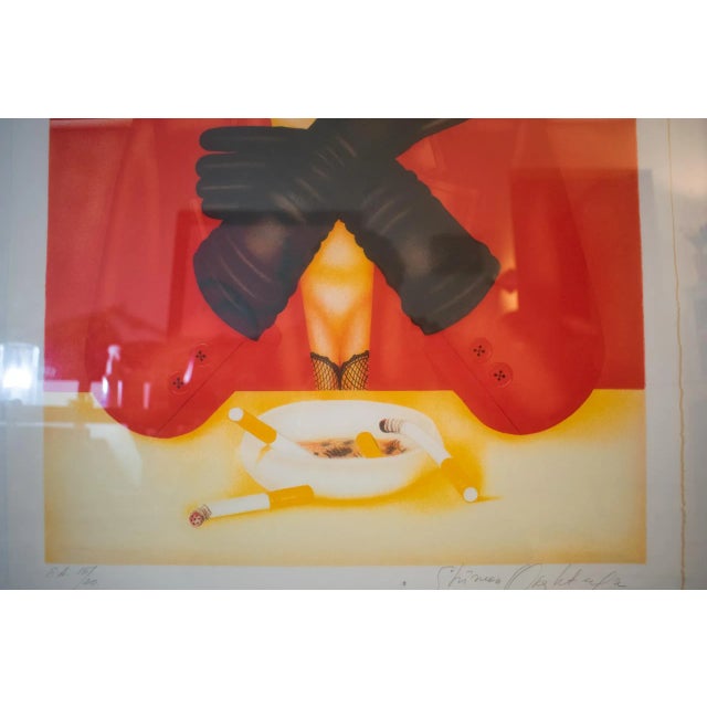 1980s 1984 "Susan" Art Deco Figurative Artist's Proof Numbered 15/30 by Shimon Okshteyn, Framed For Sale - Image 5 of 12