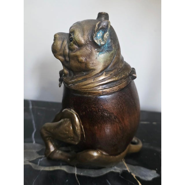 The Arthur Court Designs Bronze English Bulldog Dog Inkwell named Charlie. Is a beautifully crafted piece that captures...