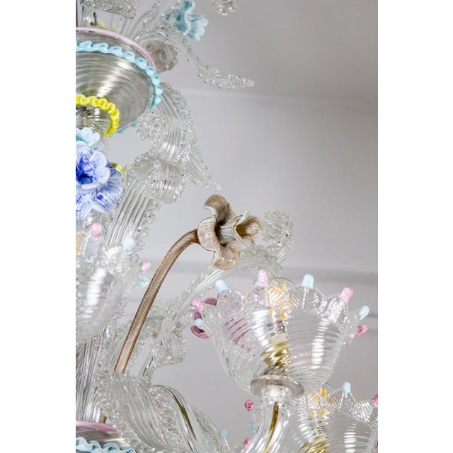Murano Glass Chandelier, 1970s For Sale - Image 9 of 14