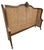 This French Regency King Headboard showcases a rustic mahogany wood frame with natural rattan cane and an elegant...