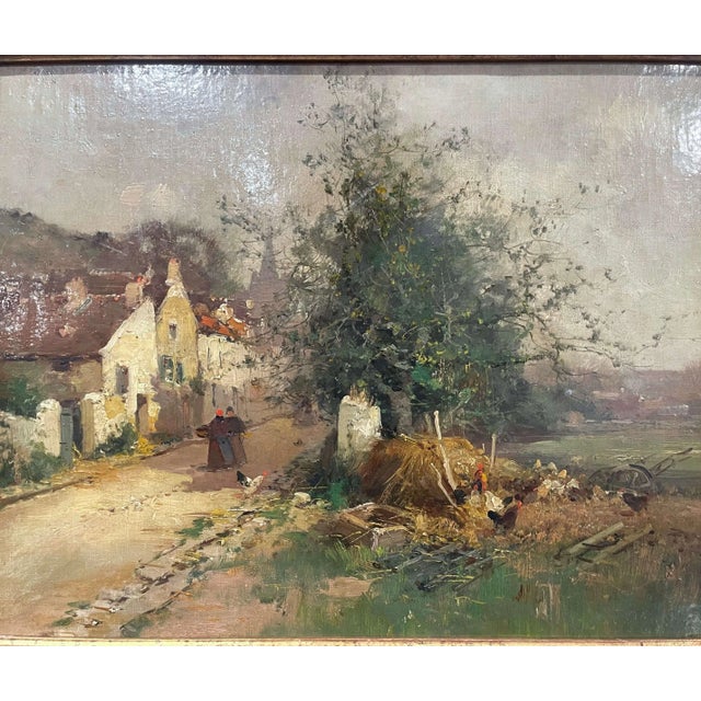 French 19th Century French Village Landscape Oil Painting by Eugène Galien-Laloue For Sale - Image 3 of 14