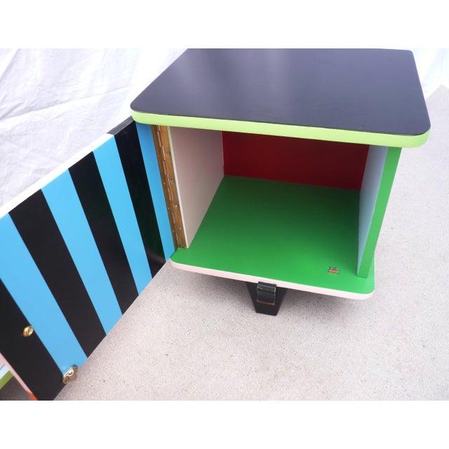 Red Small Vintage Bedside Tables, Set of 2 For Sale - Image 8 of 10