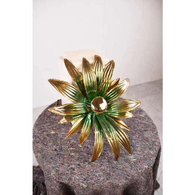 Flower Wall Lamp from Maison Jansen, 1970s For Sale - Image 3 of 14