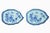 Chinese Pair Chinese Export Blue and White Qianlong Leaf-Shaped Dishes For Sale - Image 3 of 6