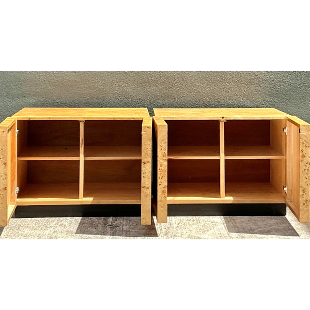 Vintage 1970s Burl Nightstands After Baughman - A Pair For Sale - Image 11 of 12
