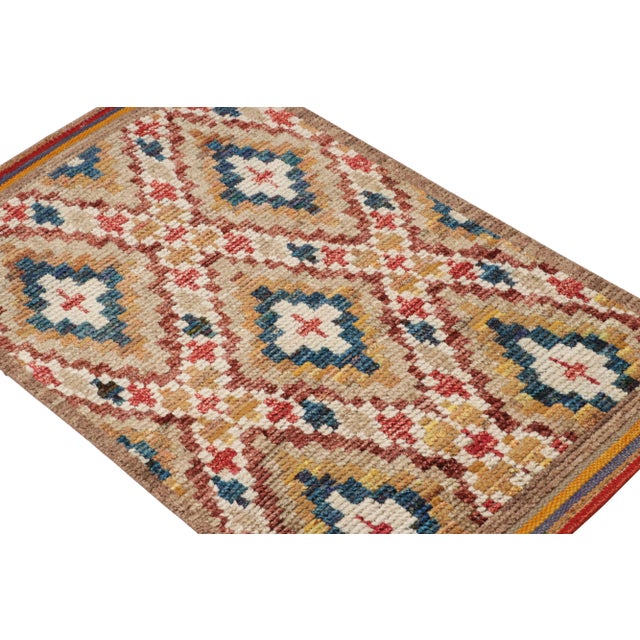 Hand-knotted in wool and silk, this 2x3 Moroccan rug features geometric patterns inspired by primitivist Berber weaving...