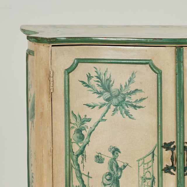 Vintage Italian Chinoiserie Decorated Cabinet For Sale - Image 4 of 17