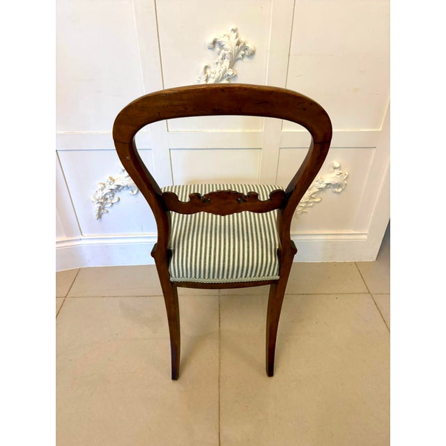 Gray Antique Victorian Carved Mahogany Balloon Back Dining Chairs, 1860, Set of 6 For Sale - Image 8 of 16
