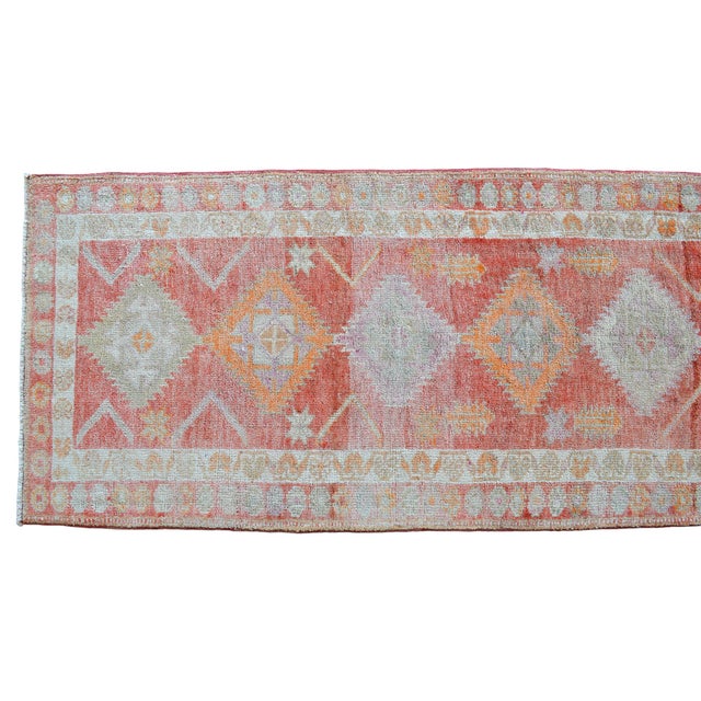 Turkish Hand-Knotted Runner Rug Hallway Decor For Sale - Image 10 of 14