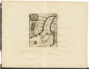 Antique Map of the Gulf of Cambay, Gujarat, India, 1725
