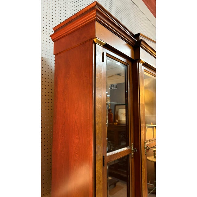 Brown Vintage Baker Furniture Empire Inspired Mahogany & Walnut Cabinet For Sale - Image 8 of 12