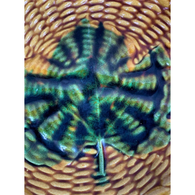 1980s Vintage Majolica Plate For Sale - Image 5 of 8