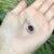 8.69Ct Oval Cut Ruby & Diamond Halo Contemporary Pendant in 14k White Gold For Sale - Image 4 of 14
