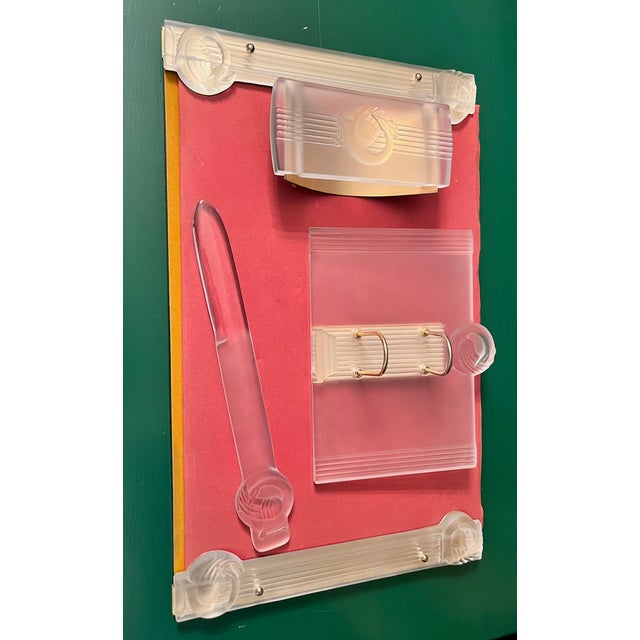 Lalique Crystal Swan Josephine Cigne Desk, Paper Knife, Calendar and Mat Set, Vintage For Sale In Saint Louis - Image 6 of 13