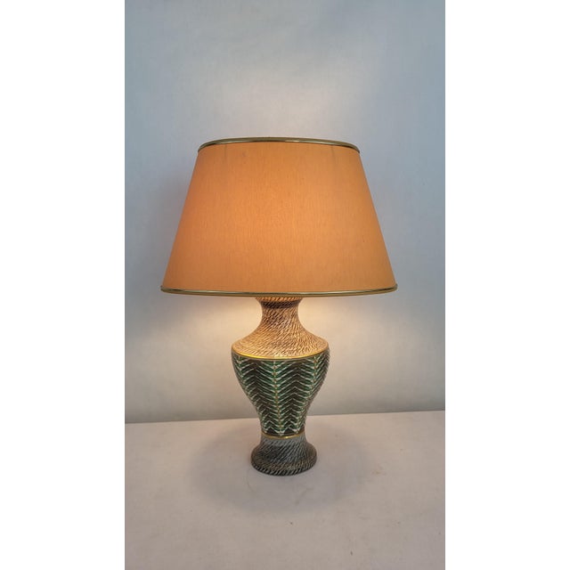 Art Deco Sandstone Table Lamp by Jacques Breugnot, 1950s For Sale - Image 4 of 10