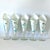 Vintage Mediterranean Atomic Fish Pilsner Glasses by Libbey ~ Set of 5 ~ Mid-Century Modern, Aqua Blue and Black With...