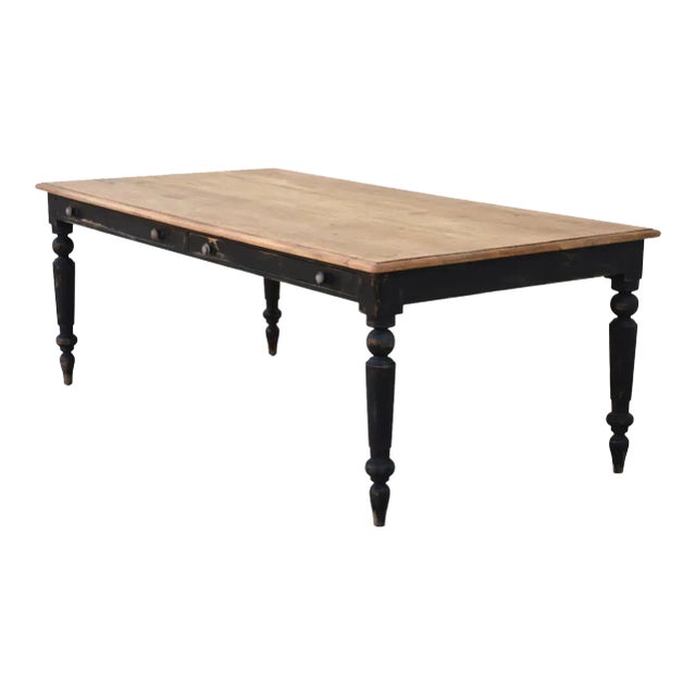 Rustic Farmhouse Table Made from Reclaimed Pine by Petersen Antiques For Sale