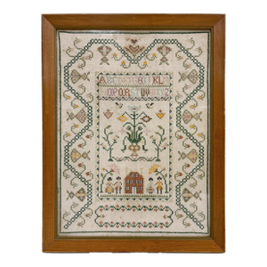 Large Cross Stitch Colonial Sampler