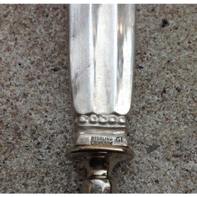 Mid 20th Century Georg Jensen Cheese Plane Slicer Sterling Handle Ss Blade Acorn Pattern For Sale - Image 11 of 13