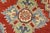 Textile Kazak Rug 9'10'' X 9'9'' Red Wool Tribal Hand-Knotted Oriental Carpet For Sale - Image 7 of 12
