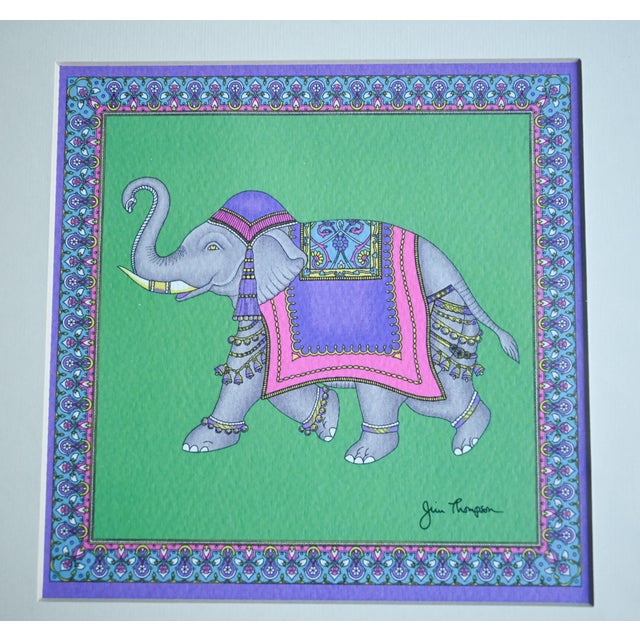 1990s Jim Thompson Elephant Prints - Set of 2 For Sale - Image 4 of 8