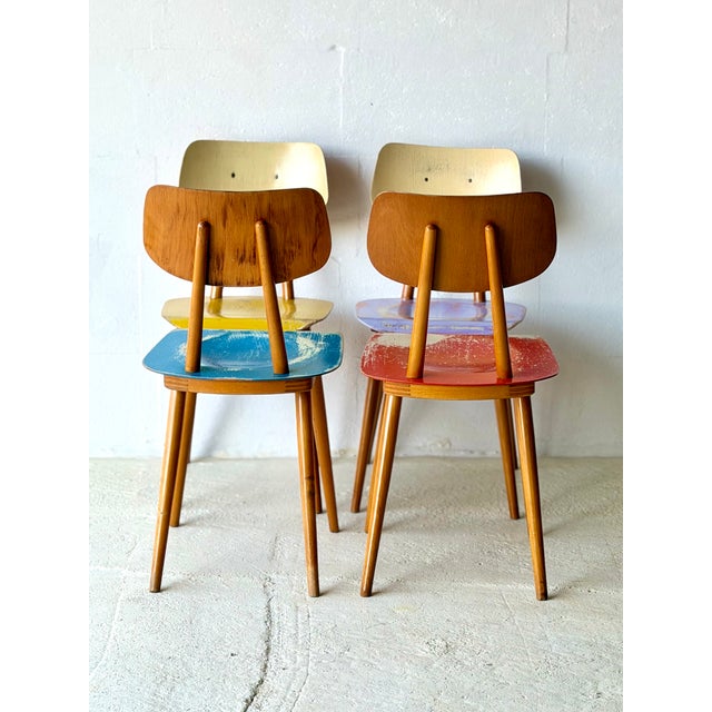 Dining Chairs from Ton, 1960, Set of 4 For Sale - Image 4 of 18