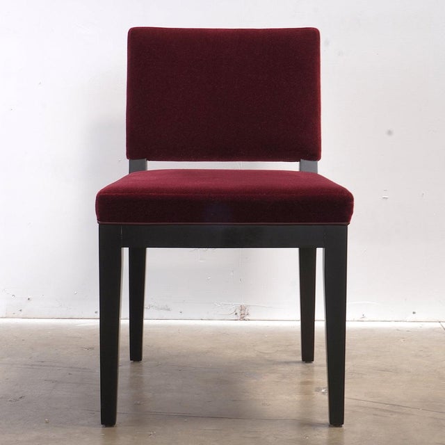 2020s Attributed to Holly Hunt Studio Luna Mohair Dining Side Chairs, Set of 10 For Sale - Image 5 of 11
