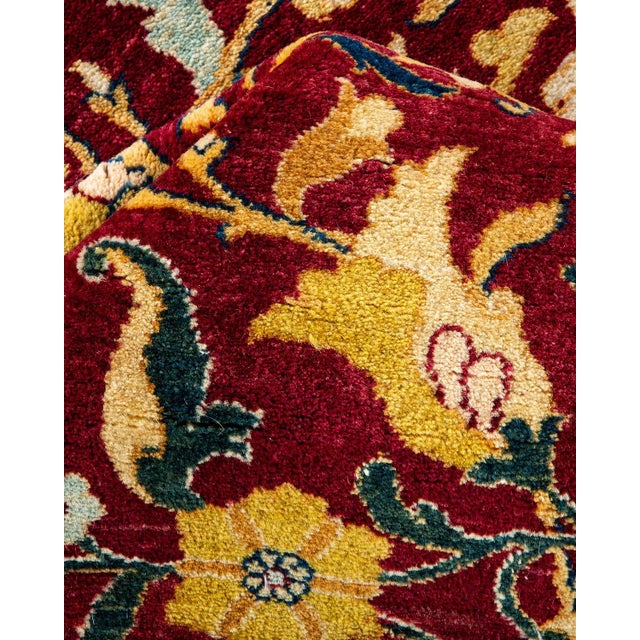 Textile Mogul, One-of-a-Kind Hand-Knotted Area Rug - Red, 8' 2" x 10' 3" For Sale - Image 7 of 8