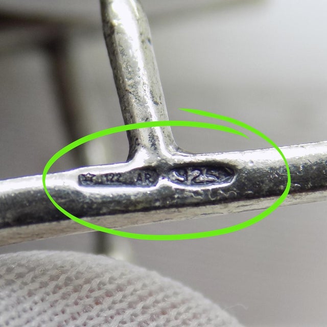 Vintage Italian Handmade Genuine Sterling Silver 925 Chair Figurine, 1970s For Sale - Image 11 of 15