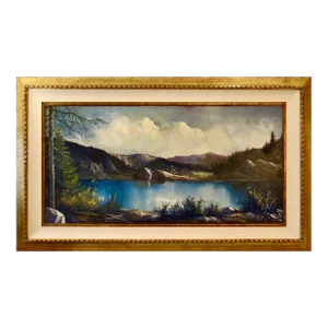Bill Shaddix "Summer Stillness, Lake Tahoe" Large oil painting on canvas, c.1970