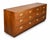 Campaign Henredon Campaign Style Triple Dresser / Credenza in Warm Walnut With Brass Hardware For Sale - Image 3 of 11