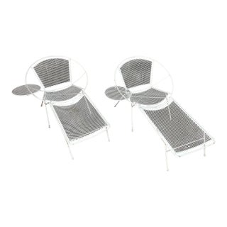 Pair Vintage Maurizio Tempestini for Saulterini “Radar” Lounge Chair With Drink Table., Attributed For Sale