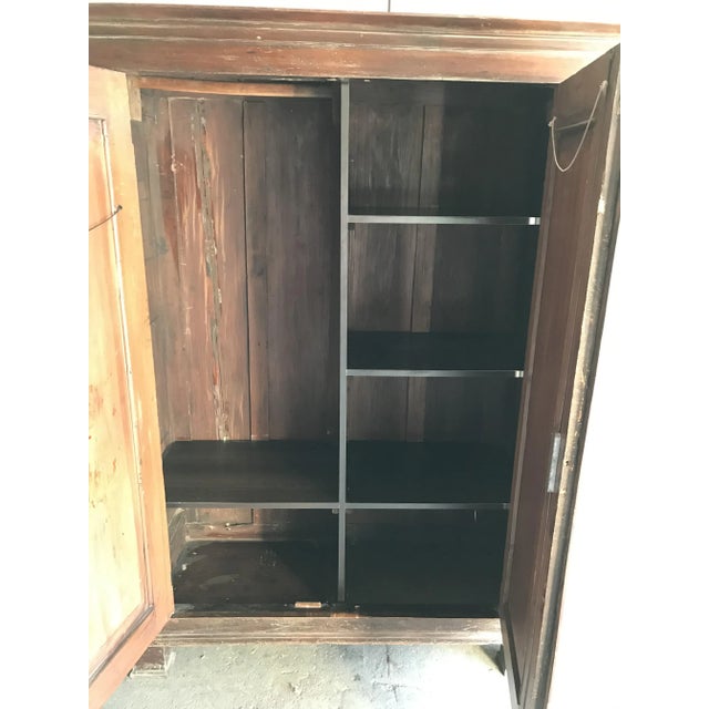 Wood Antique Double Wardrobe For Sale - Image 7 of 10