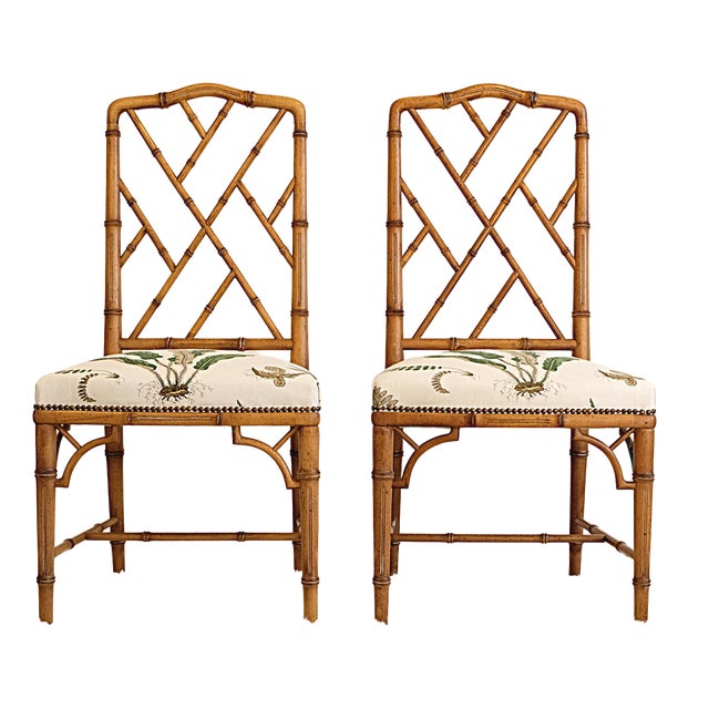 Mid-Century Faux Bamboo Chairs from GP & J Baker, 1970s, Set of 2 For Sale