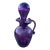 Mid Century Small Purple Bishkoff Bottle With Stopper For Sale