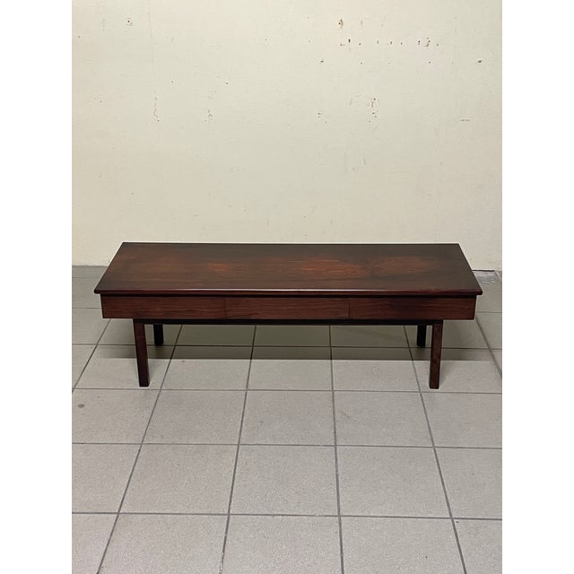 Wood Low Table with Three Integrated Drawers, 1960s For Sale - Image 7 of 18