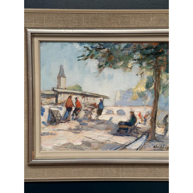 Knut Norman, City Motif, 1950s, Oil Painting on Panel, Framed For Sale - Image 9 of 14