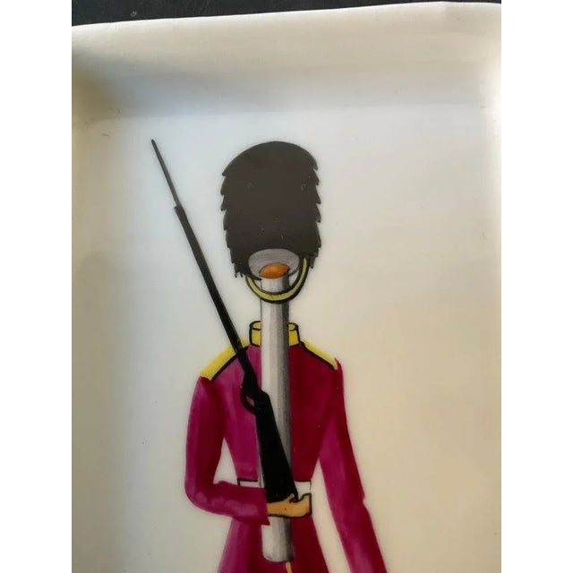 Guy Thirion Limoges Trays of a Viking and British Royal Guardsman - A Pair For Sale - Image 4 of 10