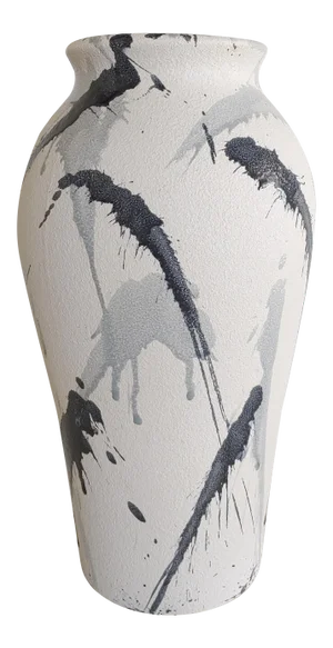 Vintage 1980s Harris Potteries Abstract Splatters Vase