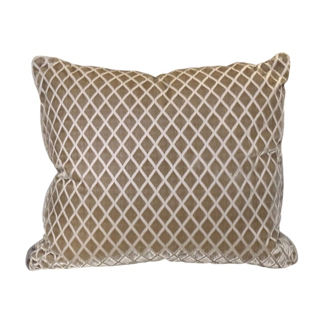 Art Deco Art Deco Nancy Corzine Cut Silk Velvet Down Pillow For Sale - Image 3 of 4
