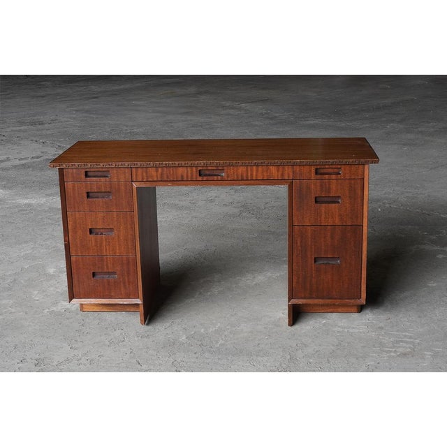 Henredon Taliesin Desk in Mahogany by Frank Lloyd Wright for Heritage, USA, 1950s For Sale - Image 11 of 11