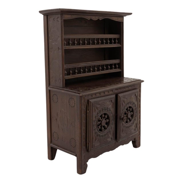 Miniature Wooden Cabinet from Nineteenth-Century France For Sale