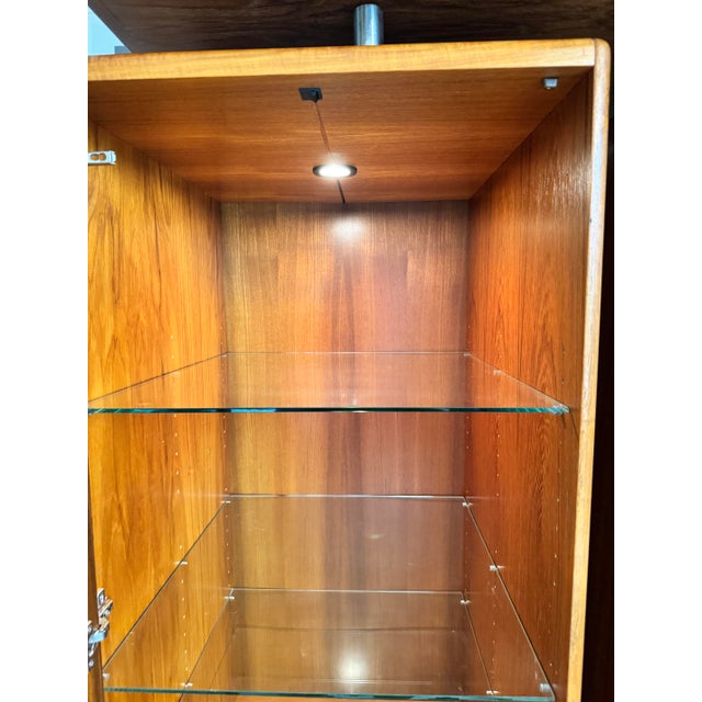 Auburn Mid-Century Modern Danish Teak Wall Unit/Hutch/Entertainment Center For Sale - Image 8 of 14