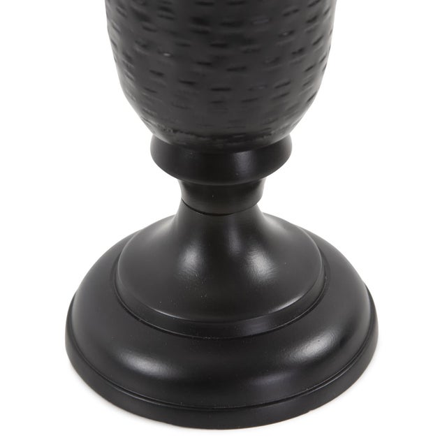 Modern Hammered Em Dash Tall Flared Trumpet Vase- Medium For Sale - Image 3 of 8