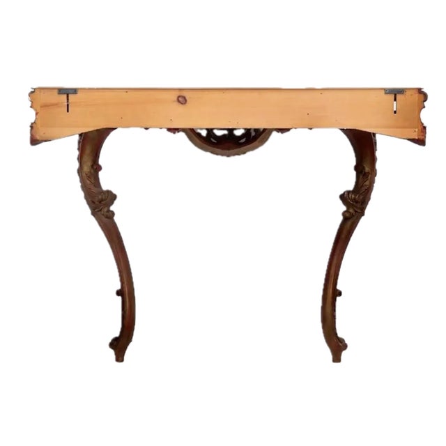 Antique Rococo Italian Marble Wall Console For Sale In Atlanta - Image 6 of 7