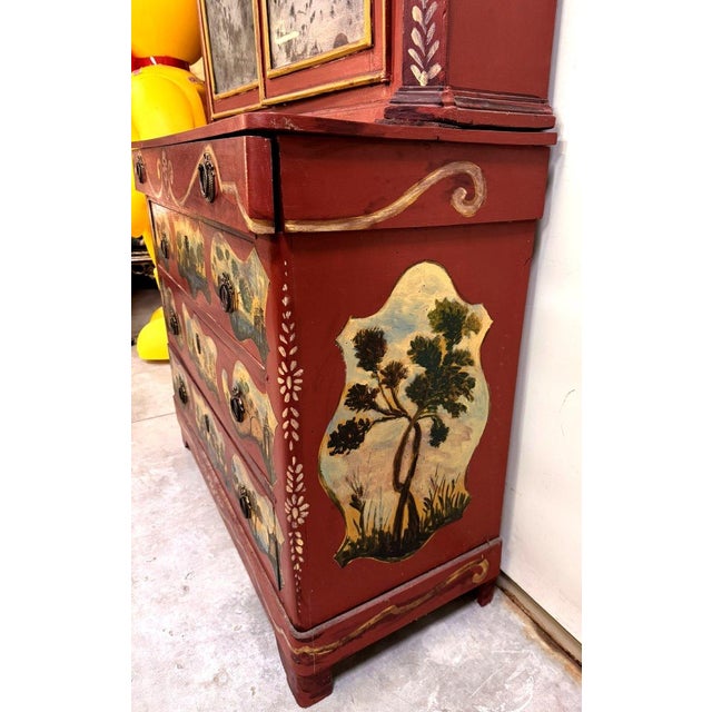 Venetian Louis XV Style Lacquered Wood Bookcase For Sale - Image 6 of 13