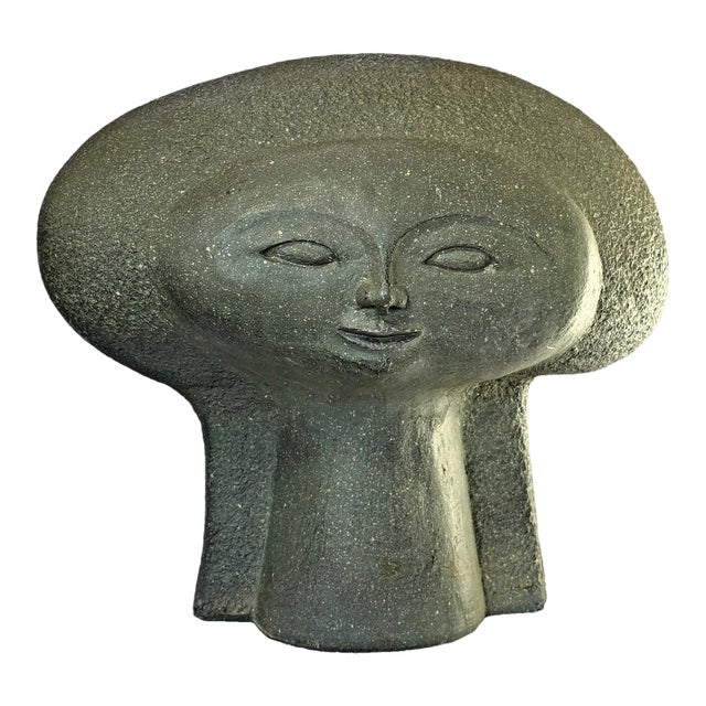 Paul Bellardo (1924-2017 Ny/Ca) "Heads of the Universe" Ceramic Modernist Sculpture 1979 For Sale