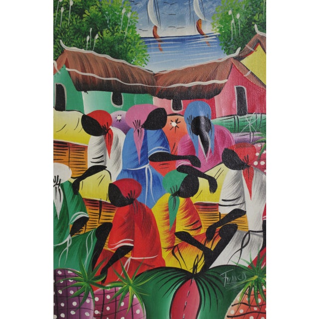 Caribbean Framed Painting, 2000s For Sale - Image 9 of 9