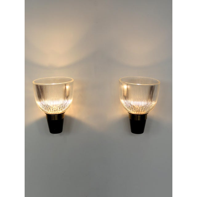 Glass LP5 Wall Lamps by Ignazio Gardella for Azucena, Italy, 1960s, Set of 2 For Sale - Image 4 of 17