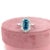 Modern 4.7ct Blue Zircon Ring with Earth Mined Diamonds in Solid 14k White Gold Emerald Cut Size 6.75 For Sale - Image 3 of 8